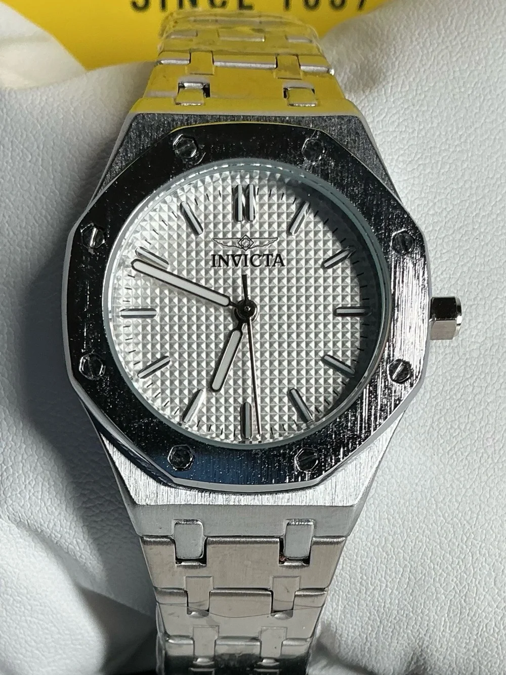 Invicta Silver Stainless Steel Women's Watch with Textured Dial(70438)